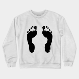 Image: Bloody foot prints (black) Crewneck Sweatshirt